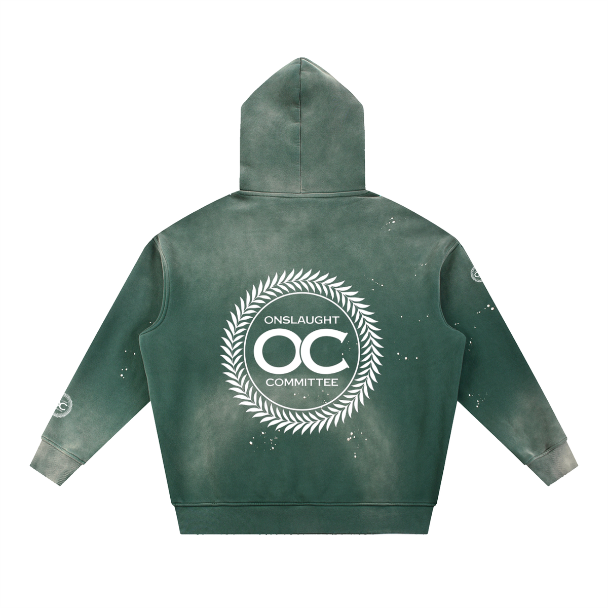 Vintage Washed Frayed Fleece Hoodie