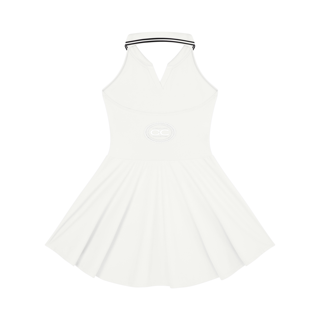 Women's Collared Halter A-Line Tennis Dress