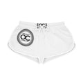 Onslaught Committee Women's Relaxed Shorts — White Logo Lounge Shorts
