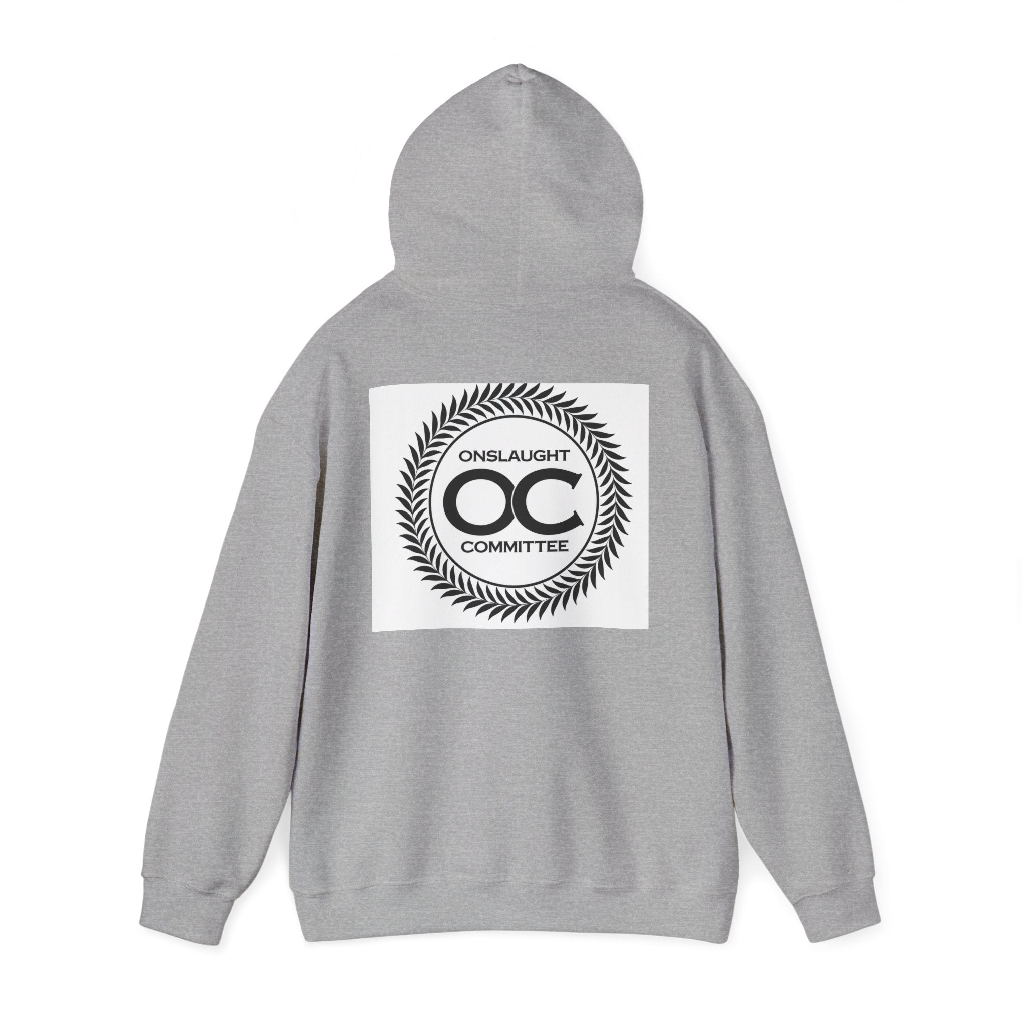 Onslaught Committee OC Laurel Logo Hoodie — Minimal Vintage Crest Sweatshirt