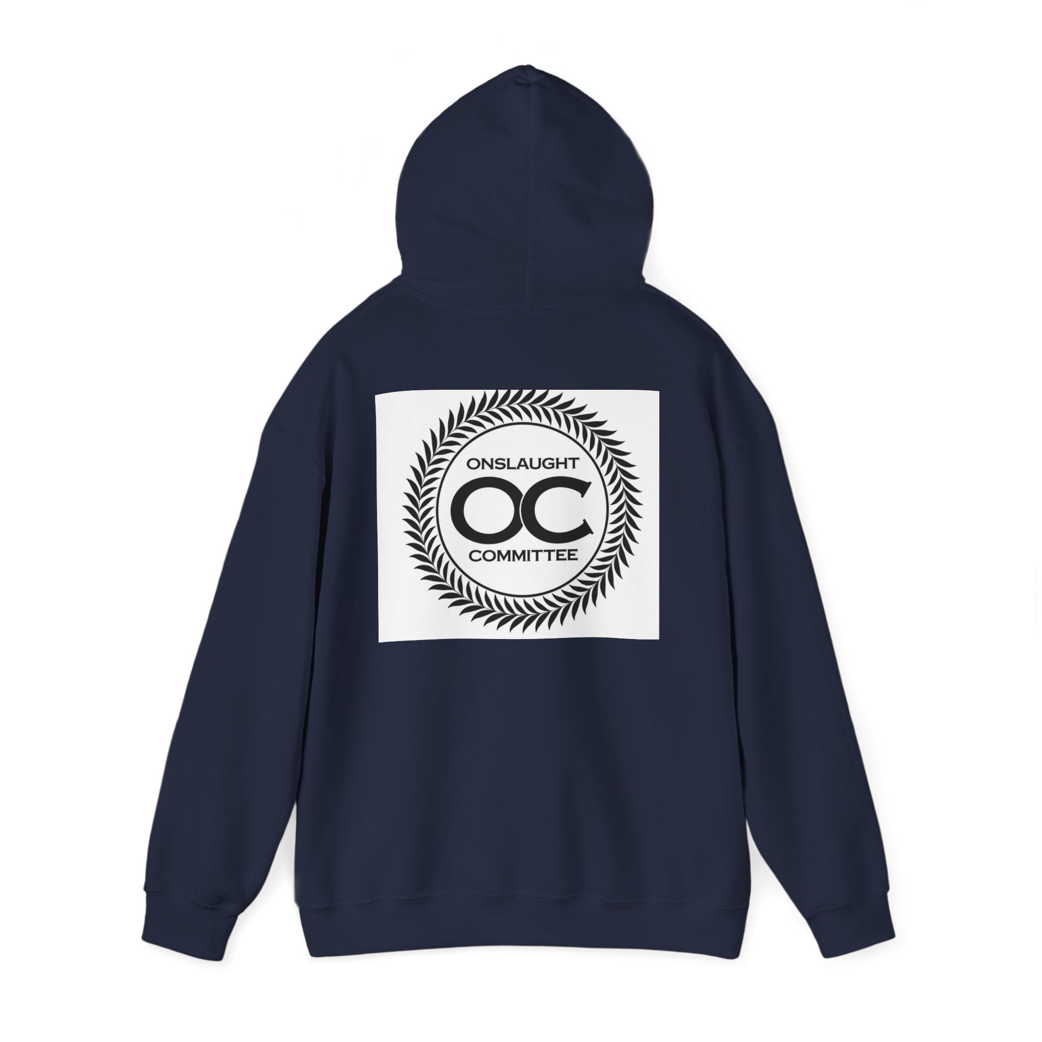 Onslaught Committee OC Laurel Logo Hoodie — Minimal Vintage Crest Sweatshirt
