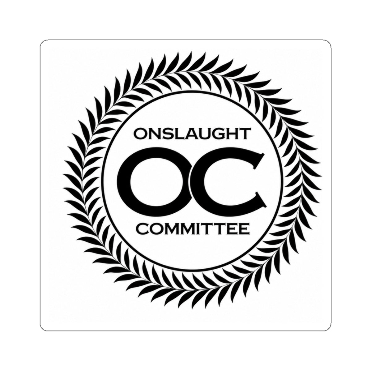 Onslaught Committee OC Logo Sticker — Kiss-Cut Vinyl Logo Decal