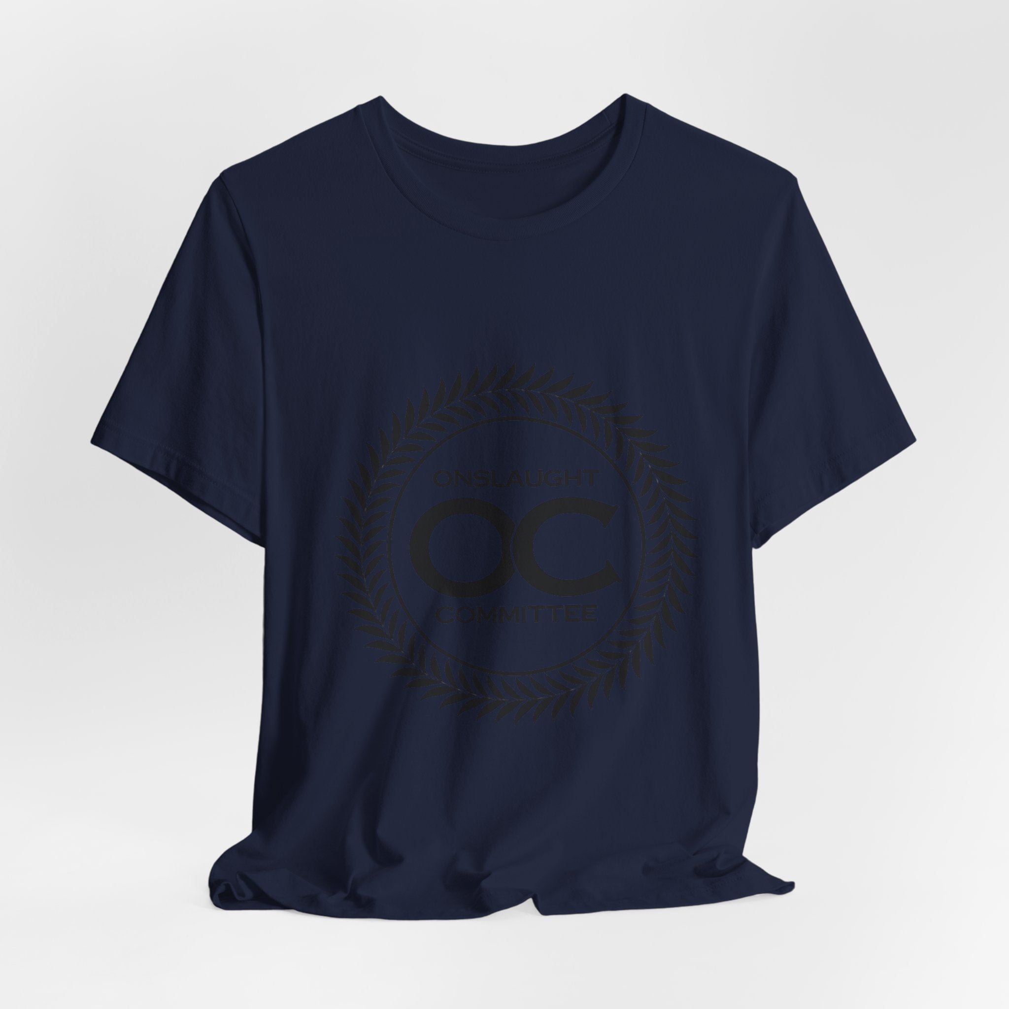 Onslaught Committee OC Logo T-Shirt — Minimalist Laurel Crest Tee