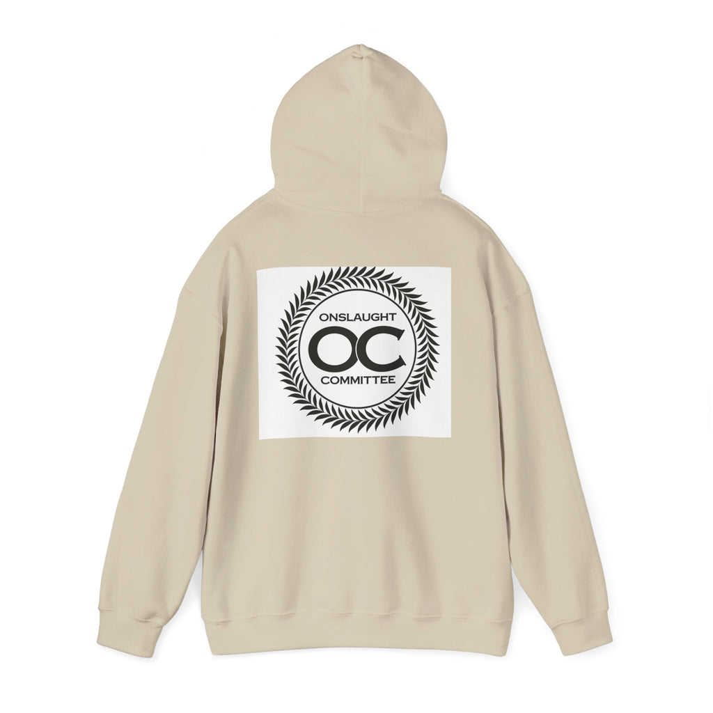 Onslaught Committee OC Laurel Logo Hoodie — Minimal Vintage Crest Sweatshirt
