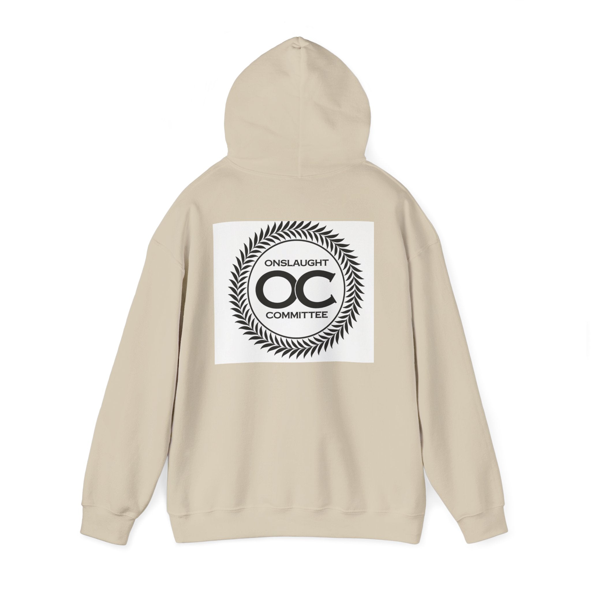 Onslaught Committee OC Laurel Logo Hoodie — Minimal Vintage Crest Sweatshirt