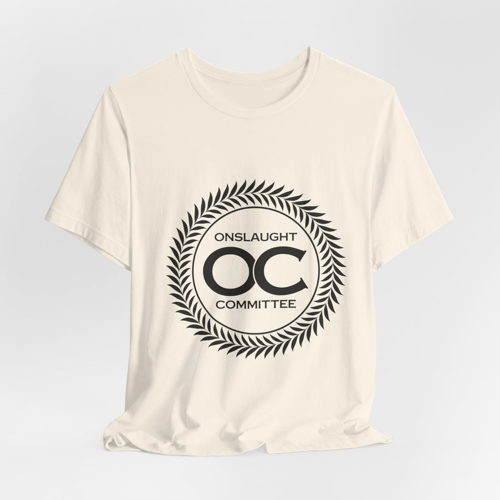 Onslaught Committee OC Logo T-Shirt — Minimalist Laurel Crest Tee