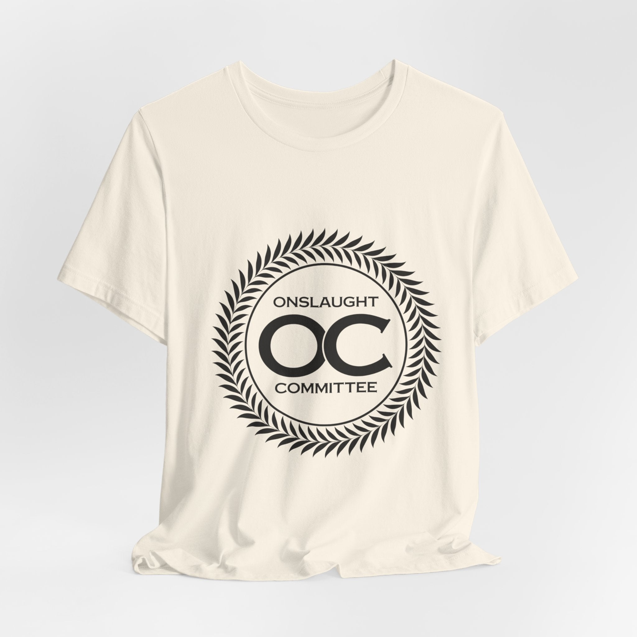Onslaught Committee OC Logo T-Shirt — Minimalist Laurel Crest Tee