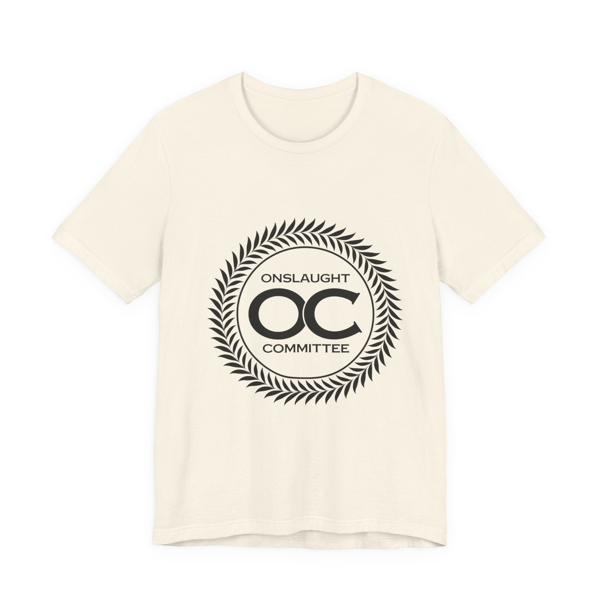 Onslaught Committee OC Logo T-Shirt — Minimalist Laurel Crest Tee