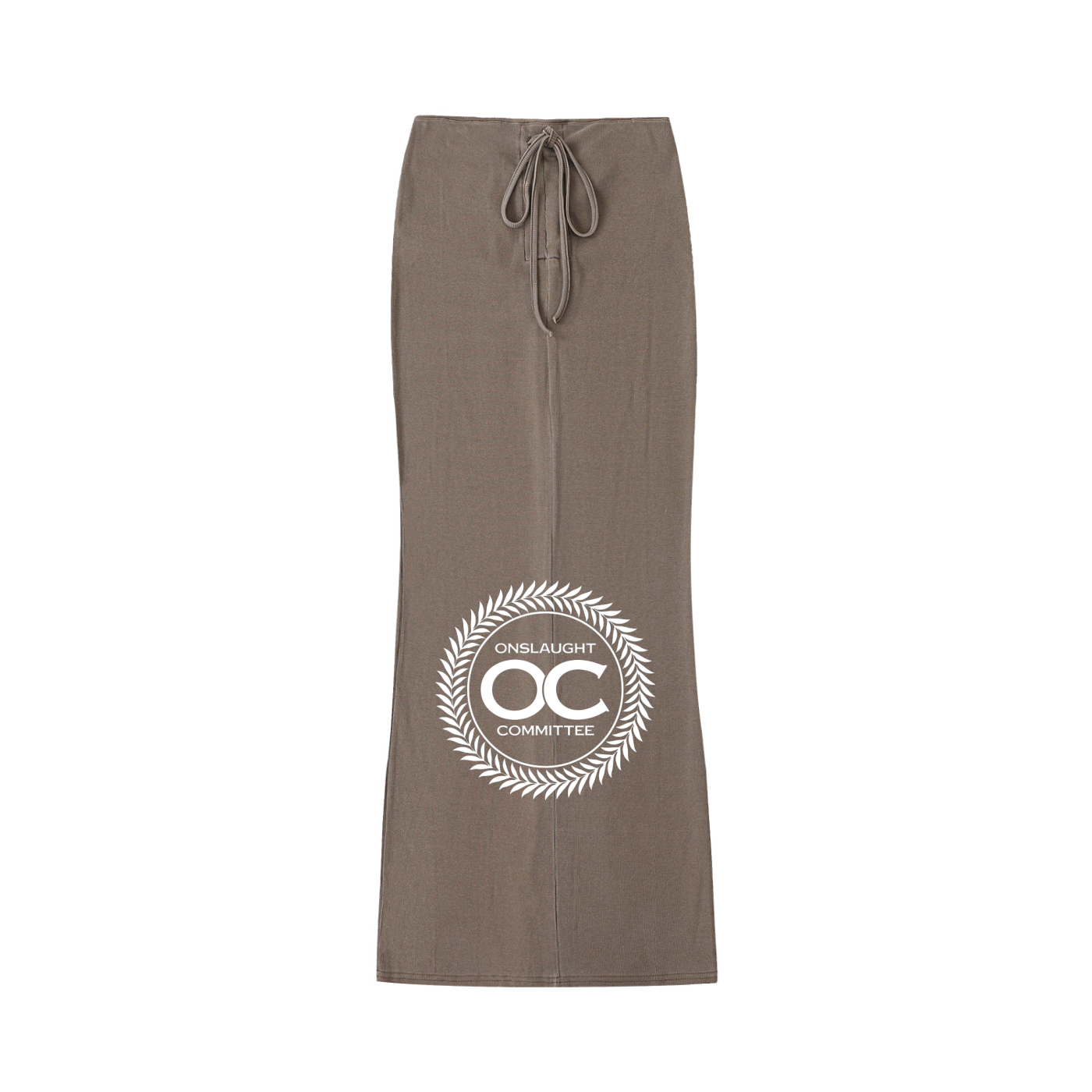 Dyed Washed Drawstring Maxi Skirt