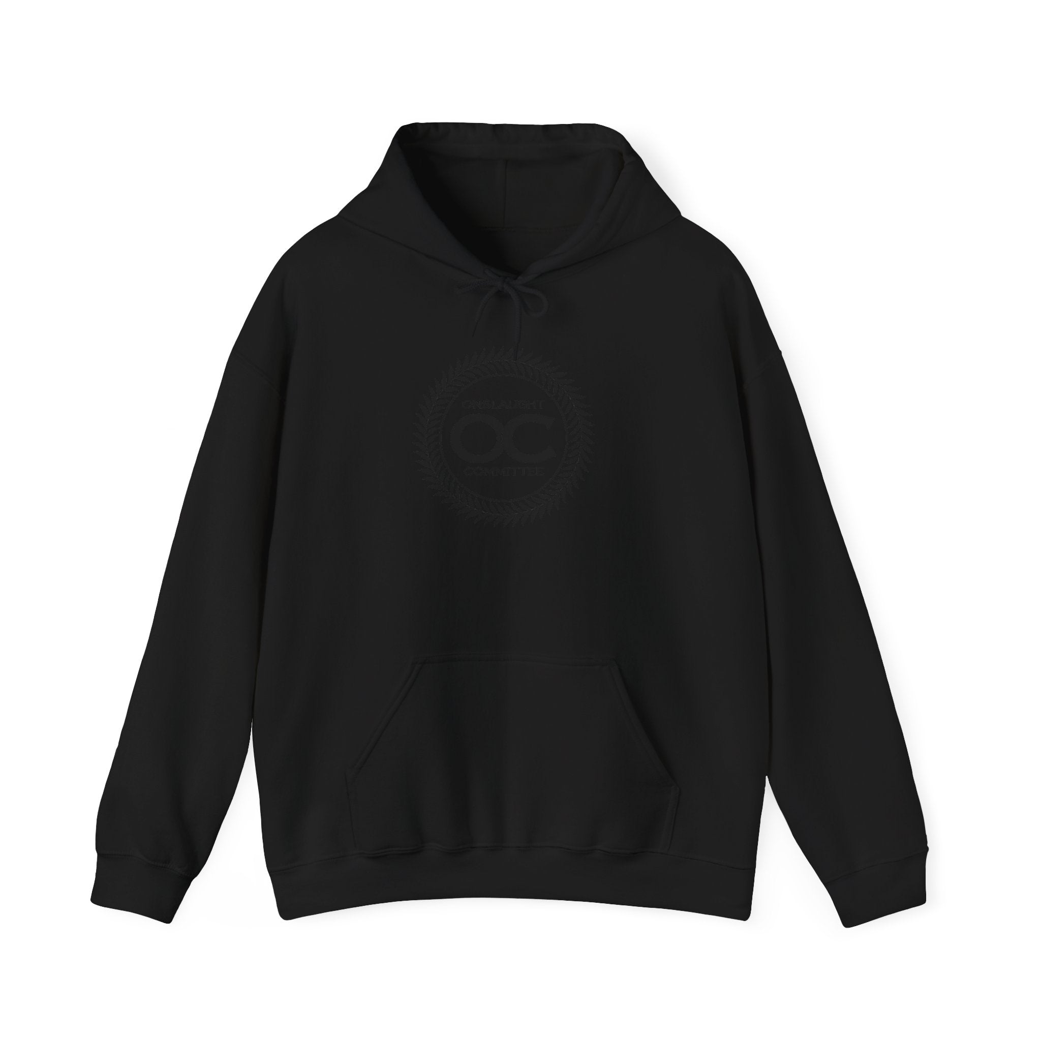 Onslaught Committee OC Laurel Logo Hoodie — Minimal Vintage Crest Sweatshirt
