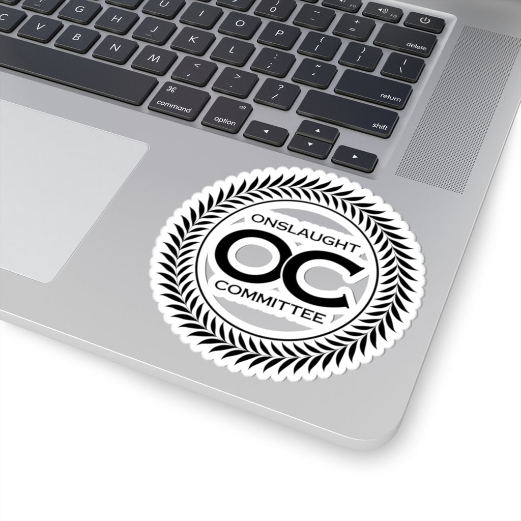 Onslaught Committee OC Logo Kiss-Cut Sticker — Laurel Wreath Laptop Decal