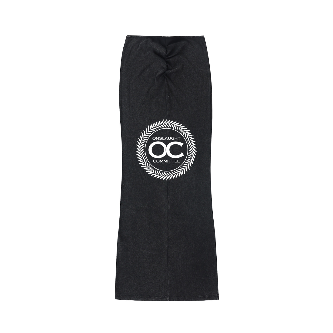 Dyed Washed Drawstring Maxi Skirt