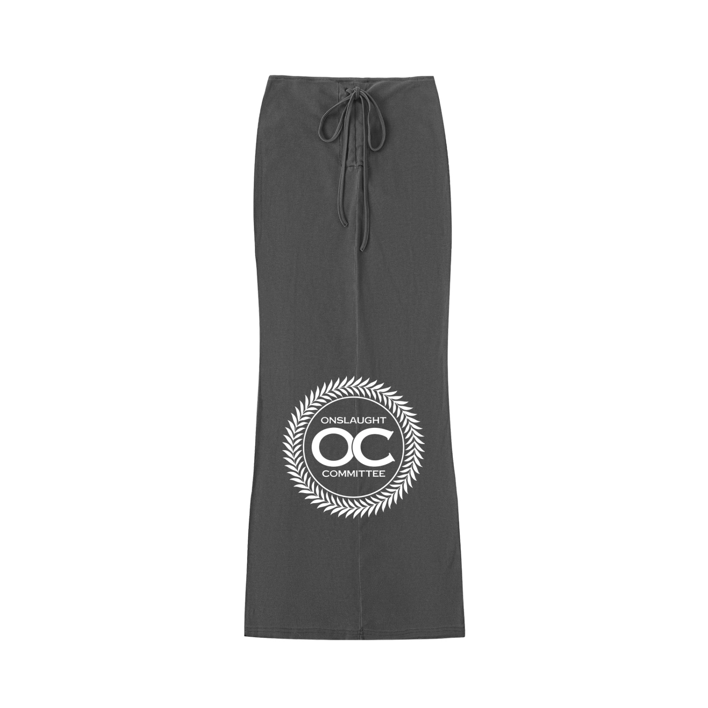 Dyed Washed Drawstring Maxi Skirt