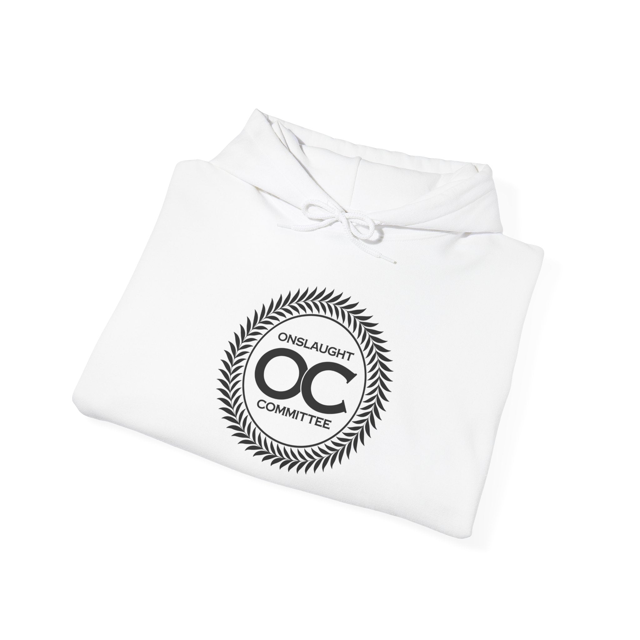 OC Committee Logo Hoodie — Minimalist Monochrome Crest Sweatshirt