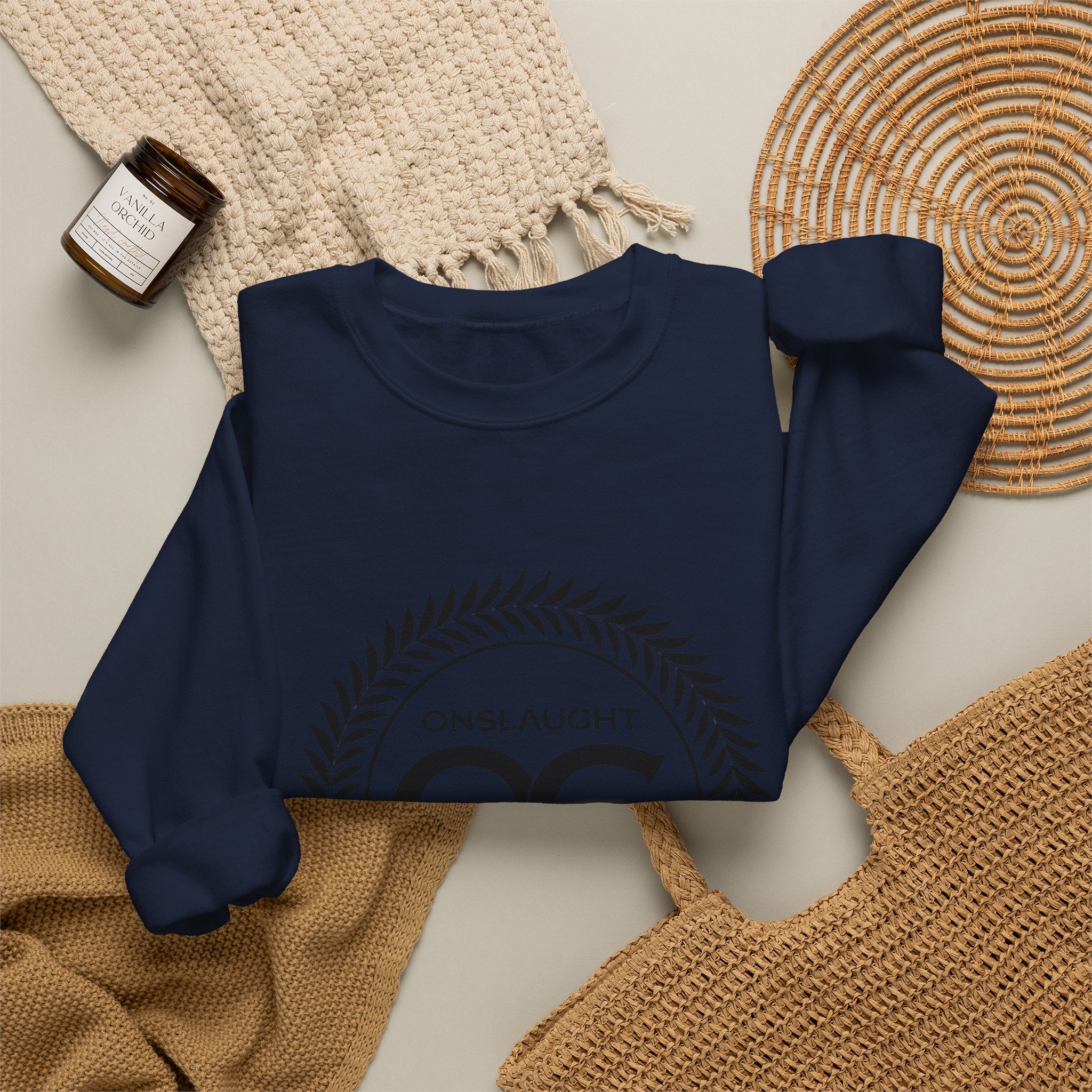 Crewneck Sweatshirt — Onslaught Committee OC Laurel Logo