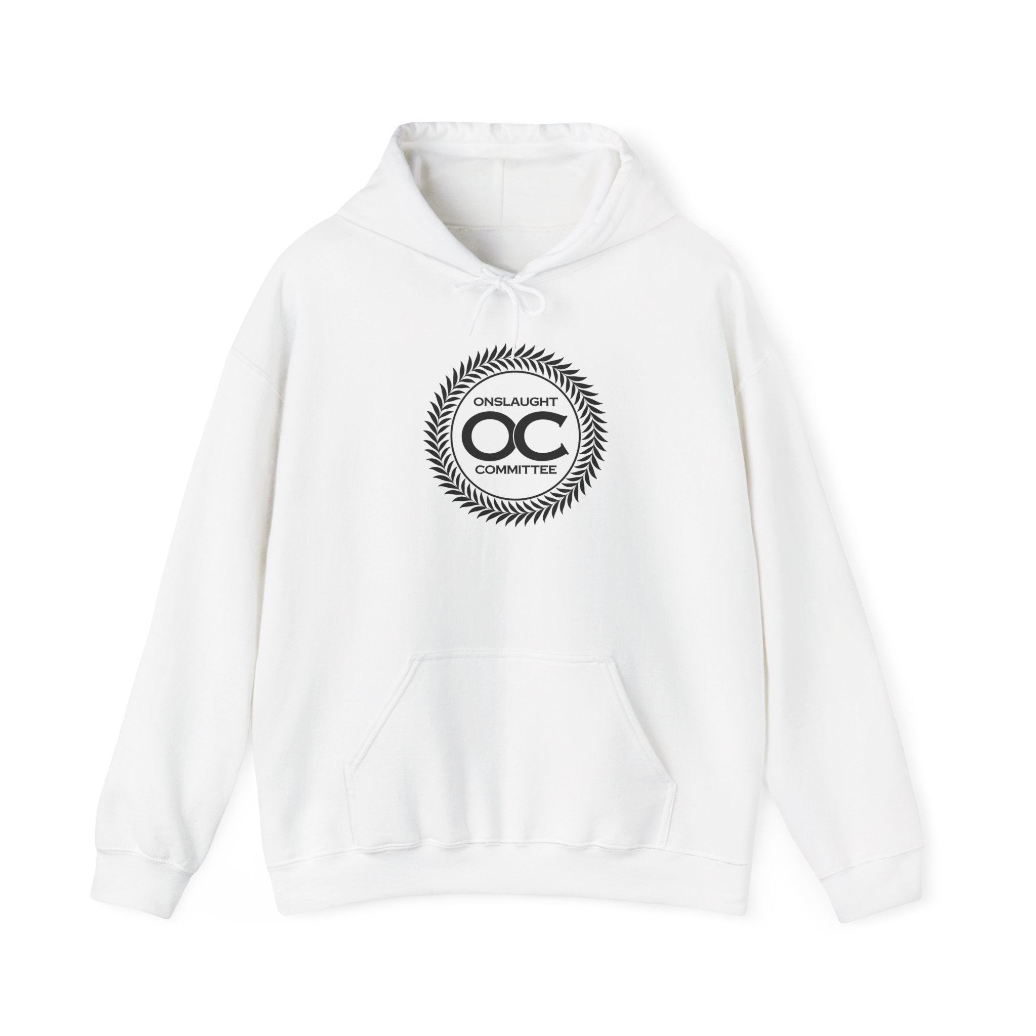 OC Committee Logo Hoodie — Minimalist Monochrome Crest Sweatshirt