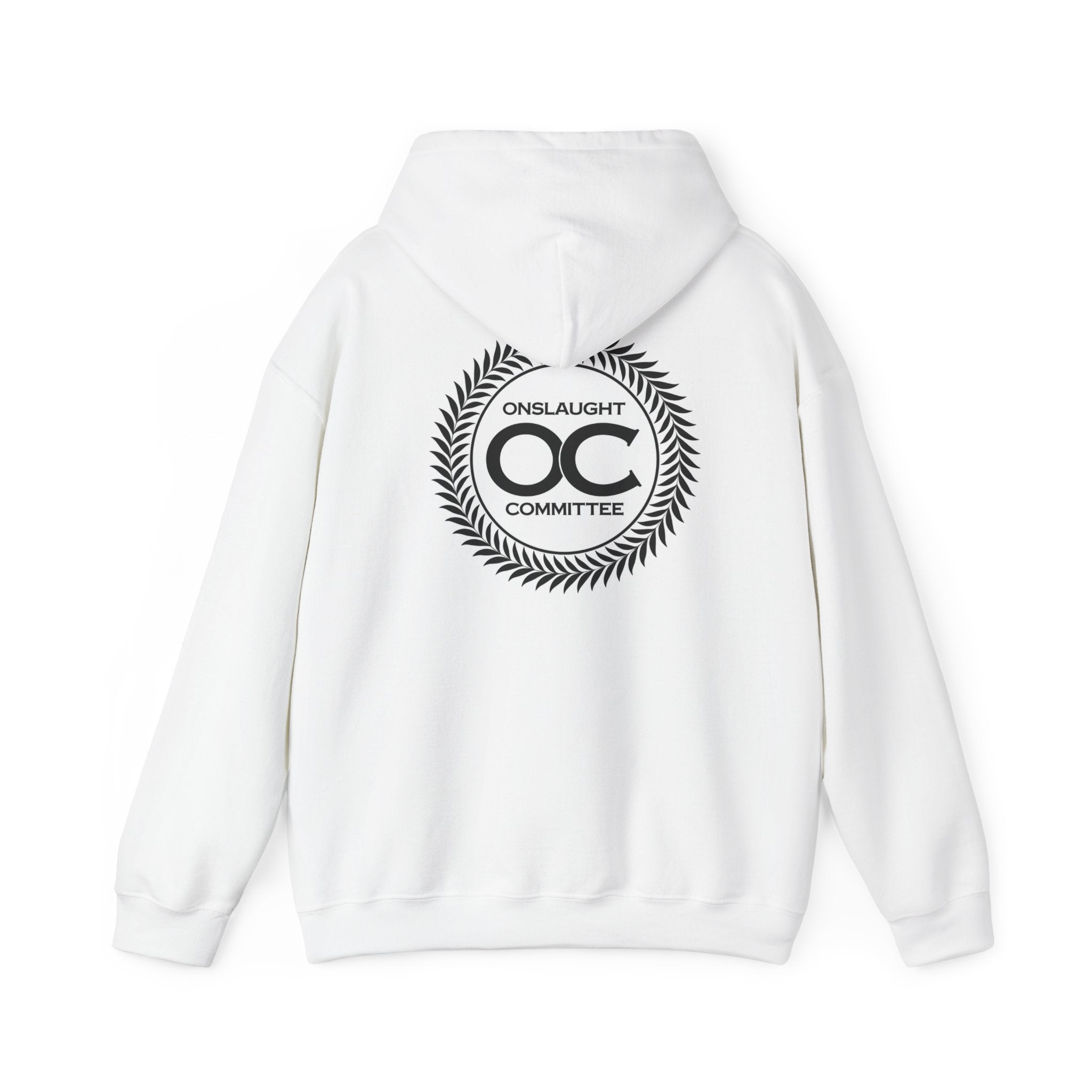 Onslaught Committee OC Laurel Logo Hoodie — Minimal Vintage Crest Sweatshirt