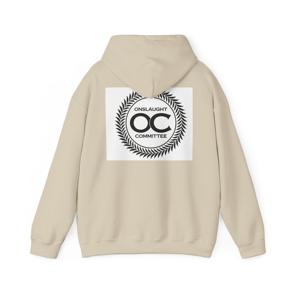 Onslaught Committee OC Laurel Logo Hoodie — Minimal Vintage Crest Sweatshirt