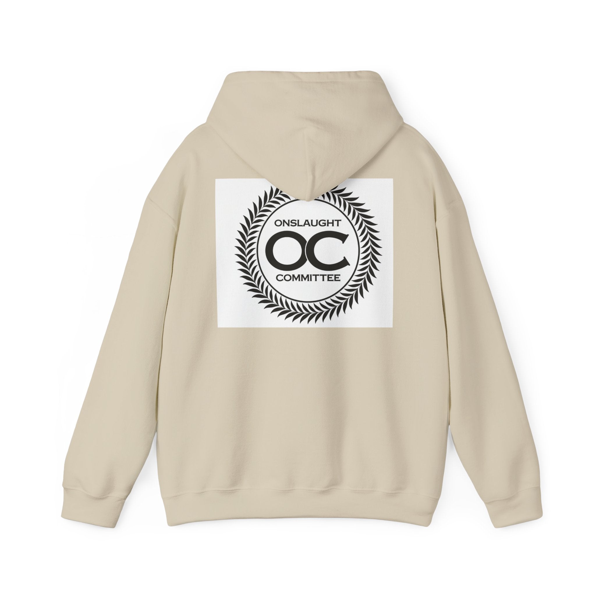 Onslaught Committee OC Laurel Logo Hoodie — Minimal Vintage Crest Sweatshirt