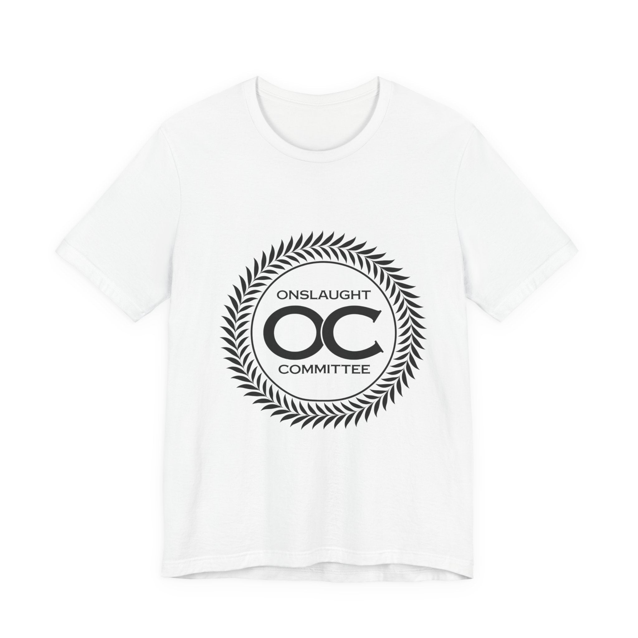 Onslaught Committee OC Logo T-Shirt — Minimalist Laurel Crest Tee