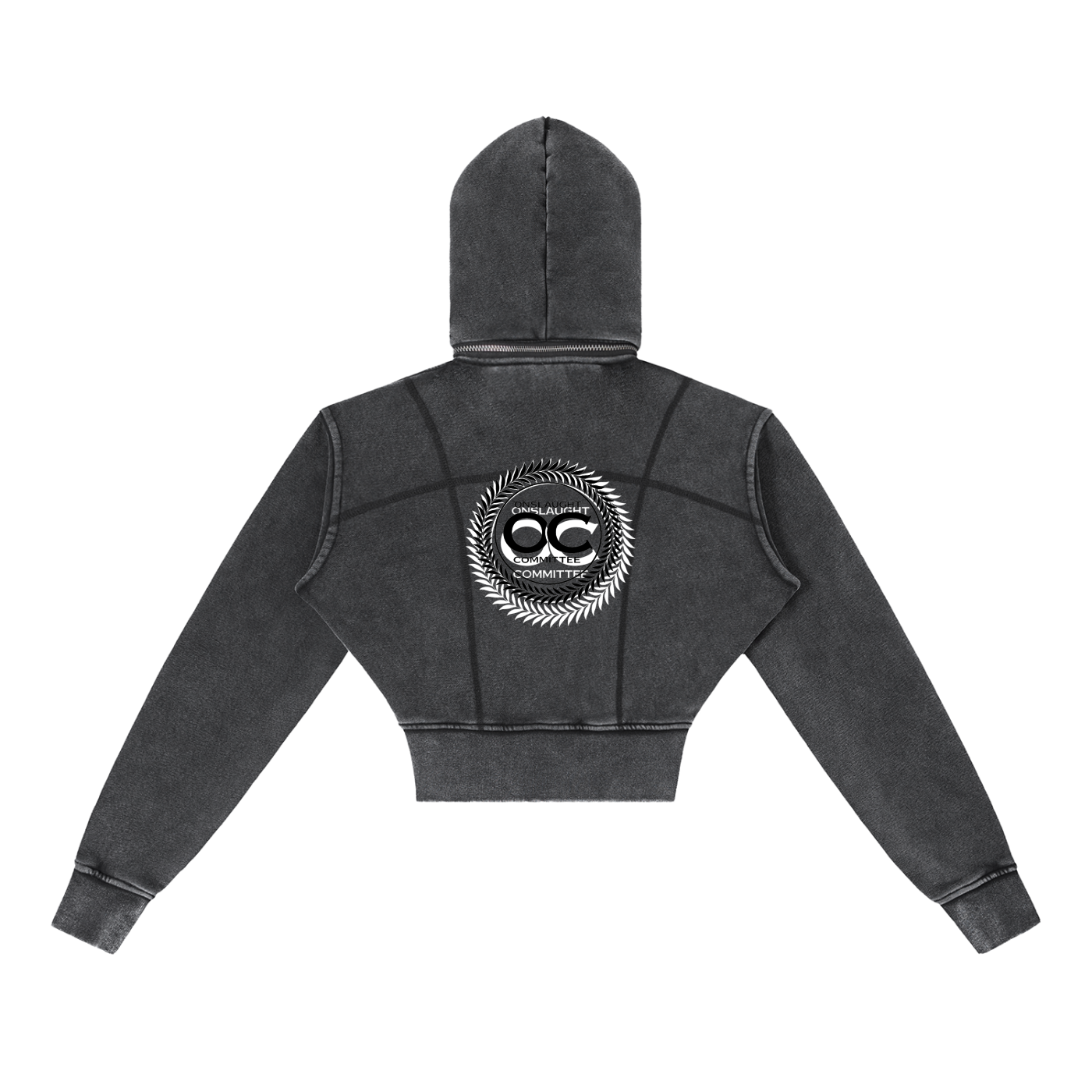 Vintage Washed Cropped Fleece Hoodie