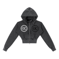 Vintage Washed Cropped Fleece Hoodie