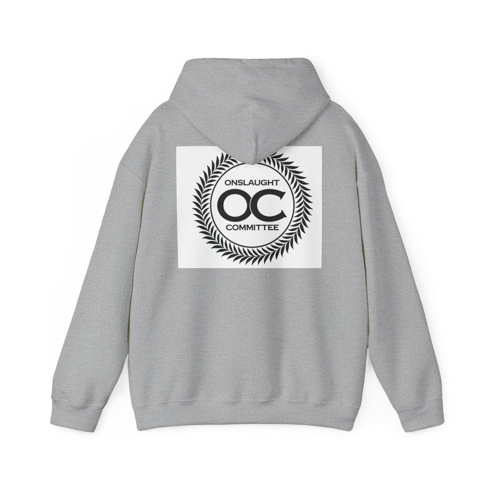 Onslaught Committee OC Laurel Logo Hoodie — Minimal Vintage Crest Sweatshirt