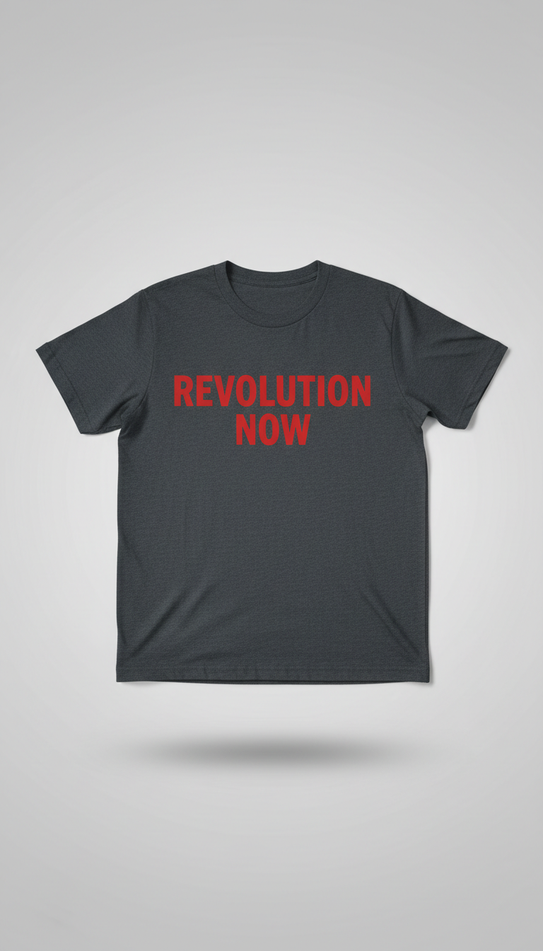 Graphic Slogan Tee Signal Red