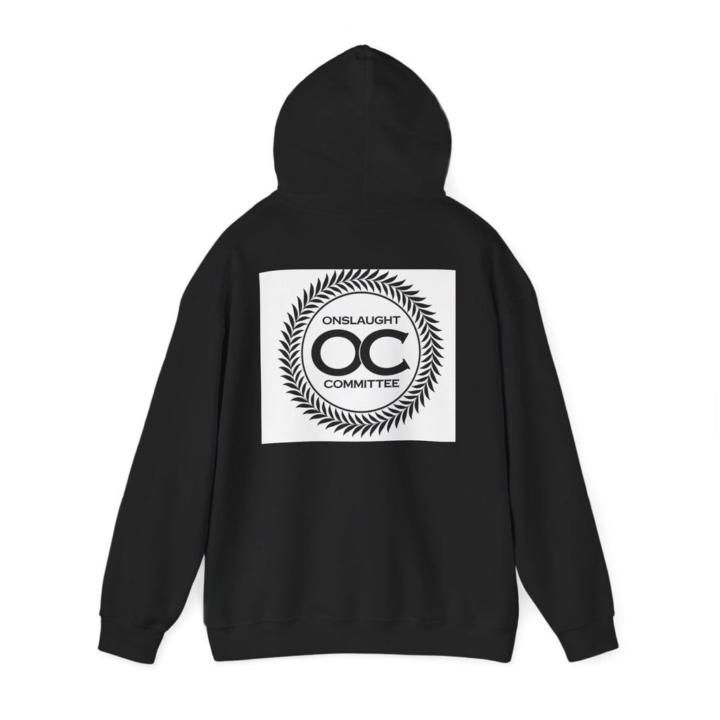 Onslaught Committee OC Laurel Logo Hoodie — Minimal Vintage Crest Sweatshirt
