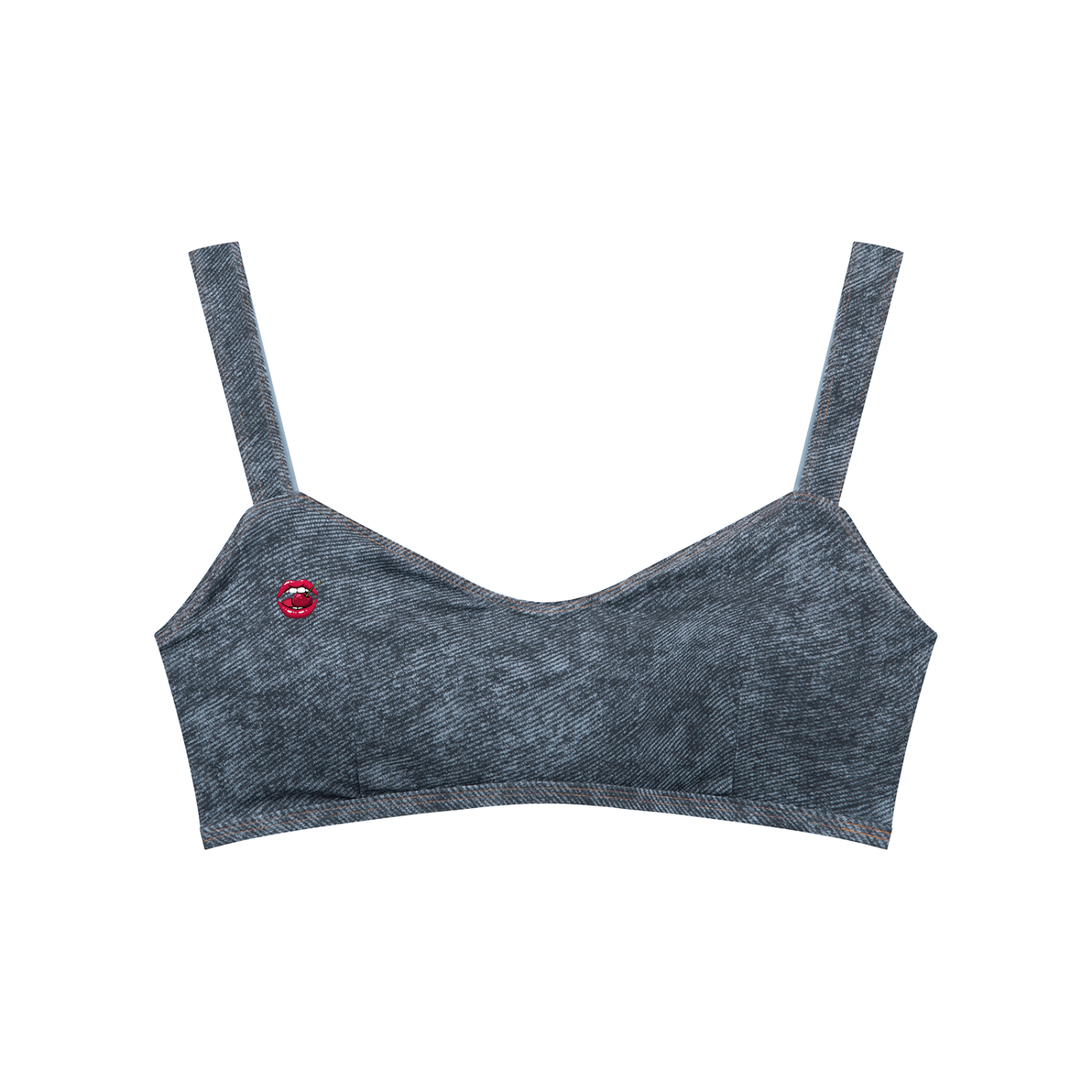 Women's Faux Denim Sports Bra