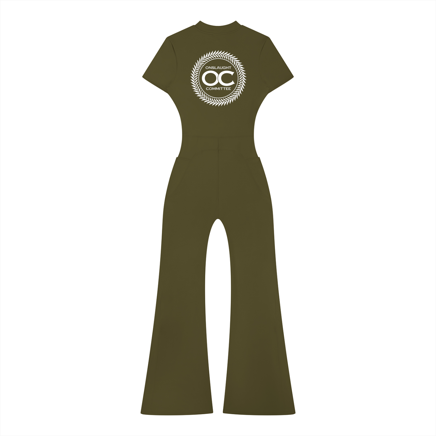 Women’s Tight Flared Leg Quarter-Zip Jumpsuit