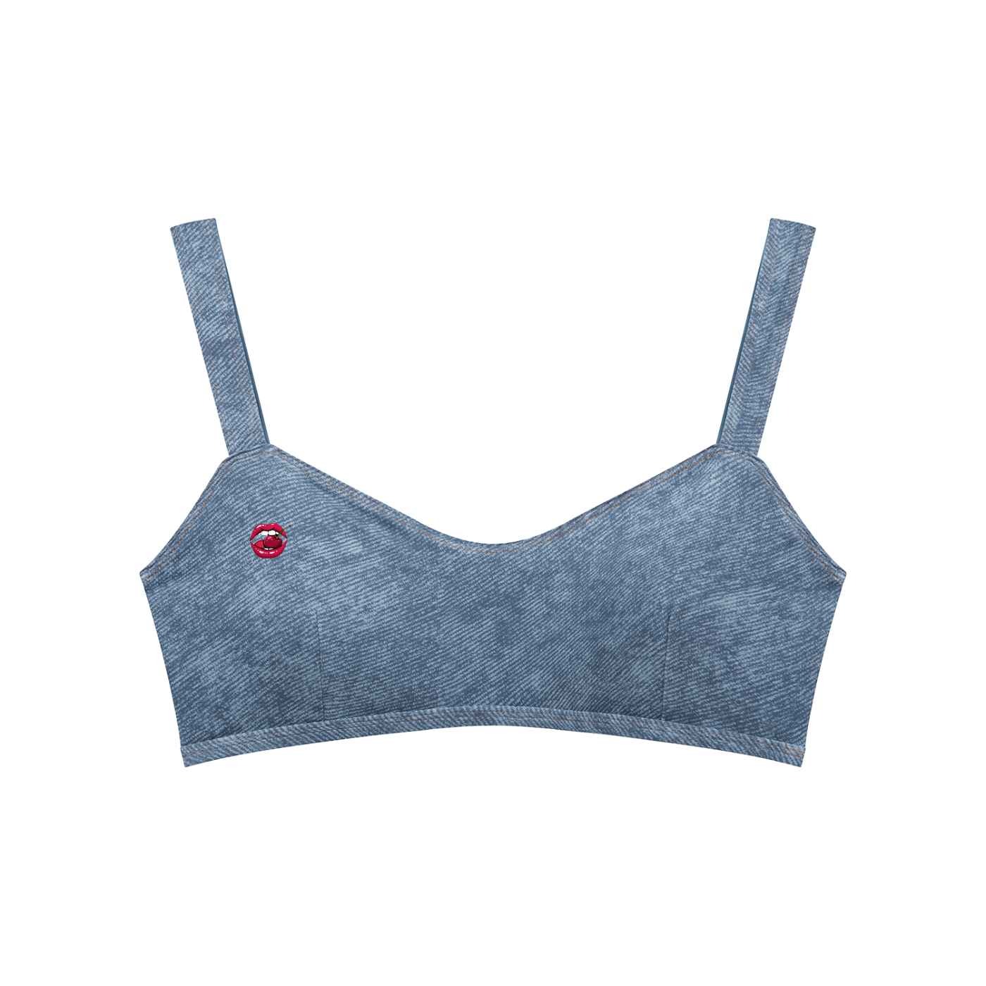 Women's Faux Denim Sports Bra