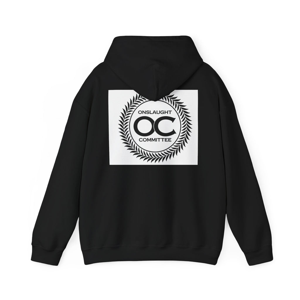 Onslaught Committee OC Laurel Logo Hoodie — Minimal Vintage Crest Sweatshirt