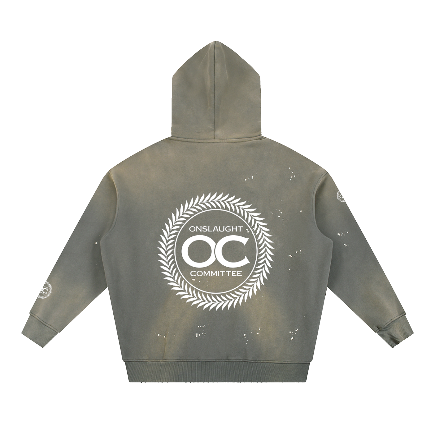 Vintage Washed Frayed Fleece Hoodie