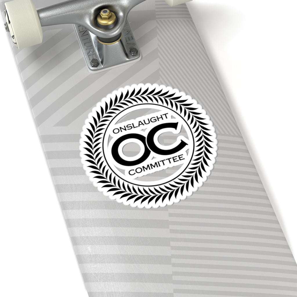Onslaught Committee OC Logo Kiss-Cut Sticker — Laurel Wreath Laptop Decal