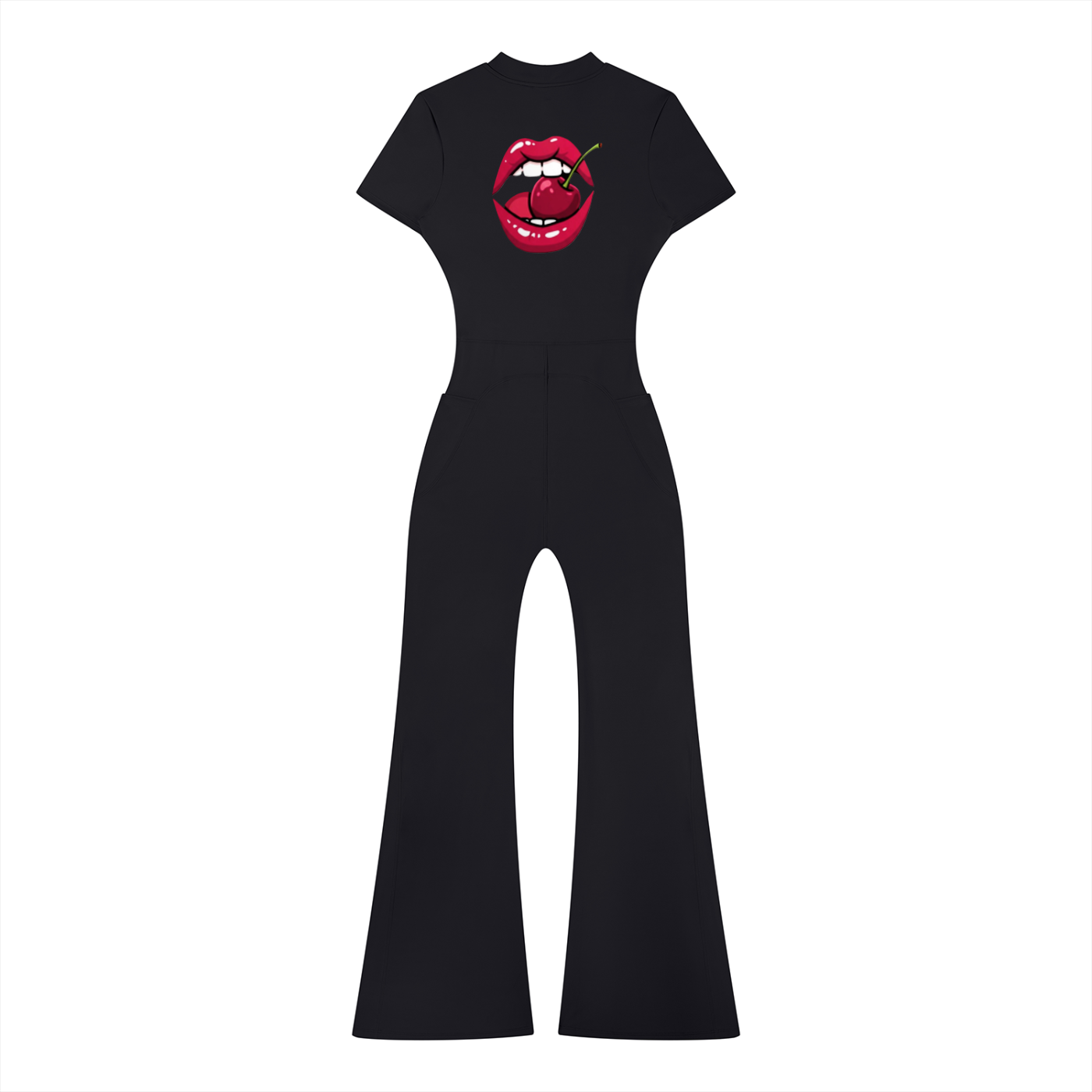 Women’s Tight Flared Leg Quarter-Zip Jumpsuit