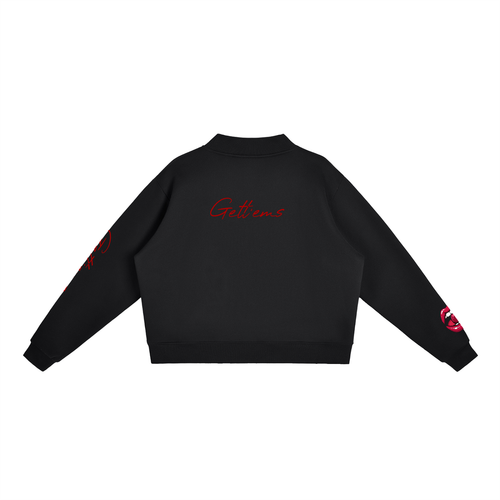 Essential Fleece Mock-Neck Crew Sweatshirt