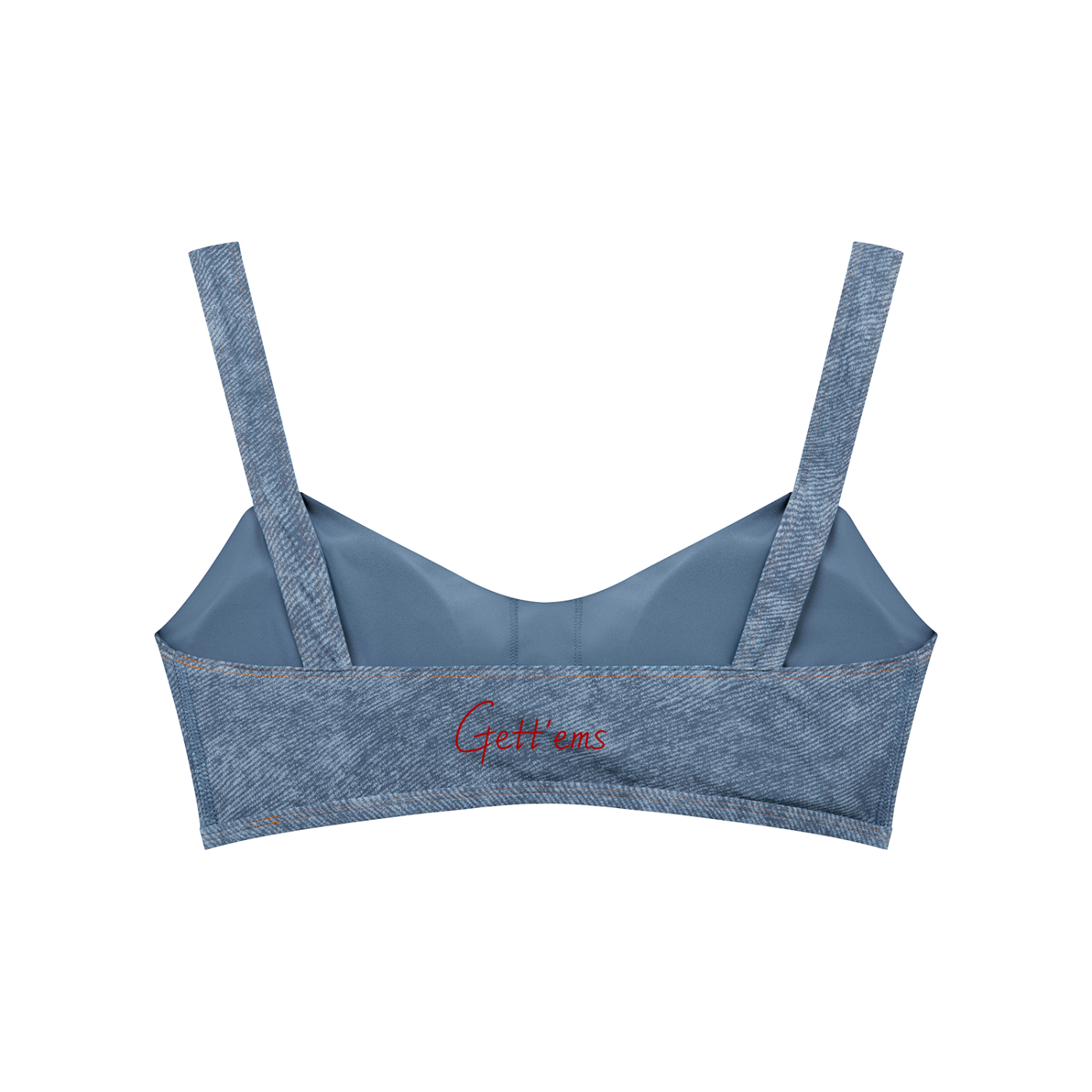 Women's Faux Denim Sports Bra