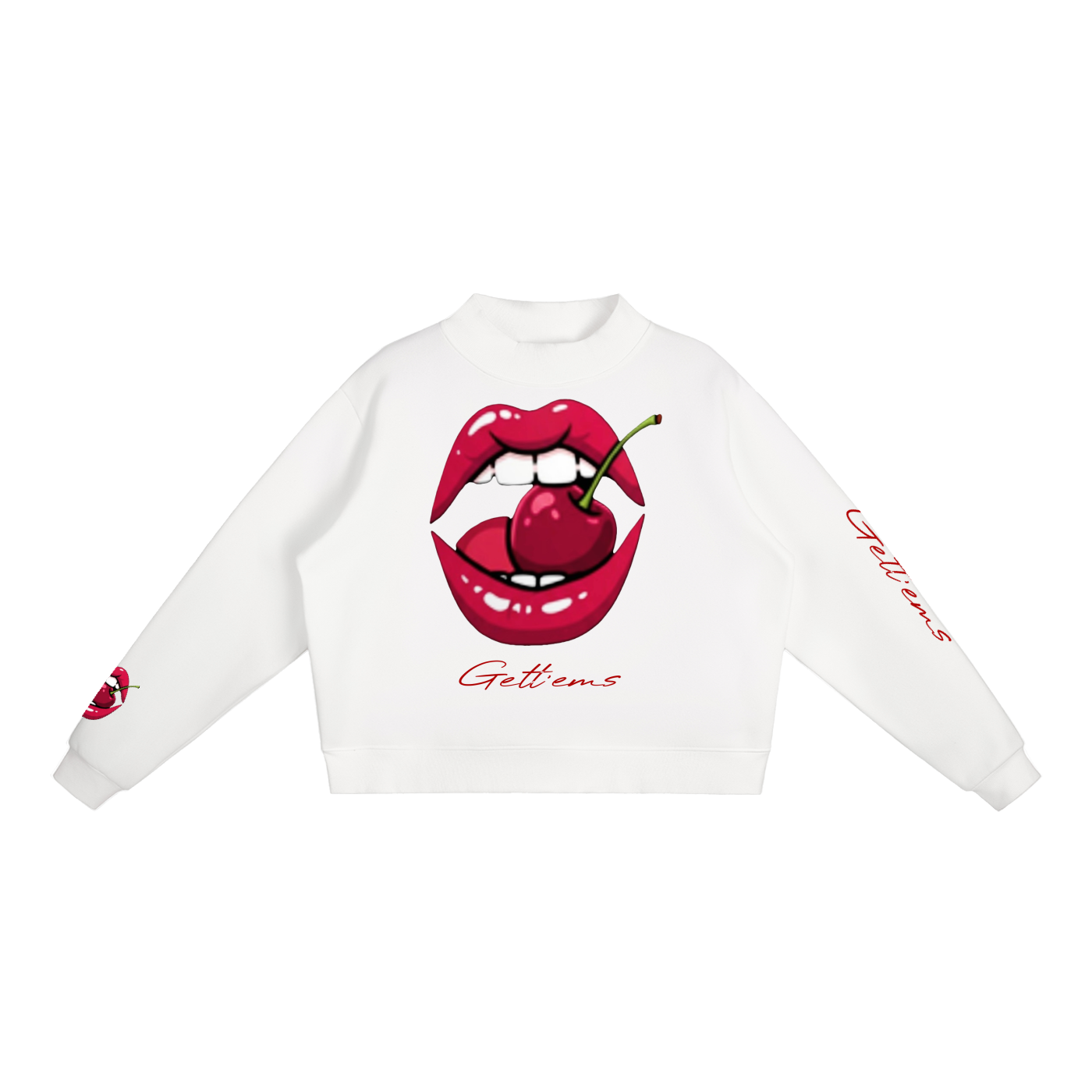 Essential Fleece Mock-Neck Crew Sweatshirt