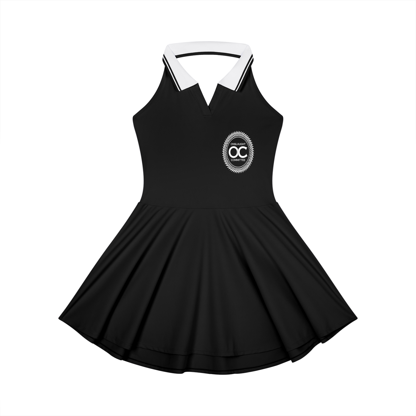 Women's Collared Halter A-Line Tennis Dress