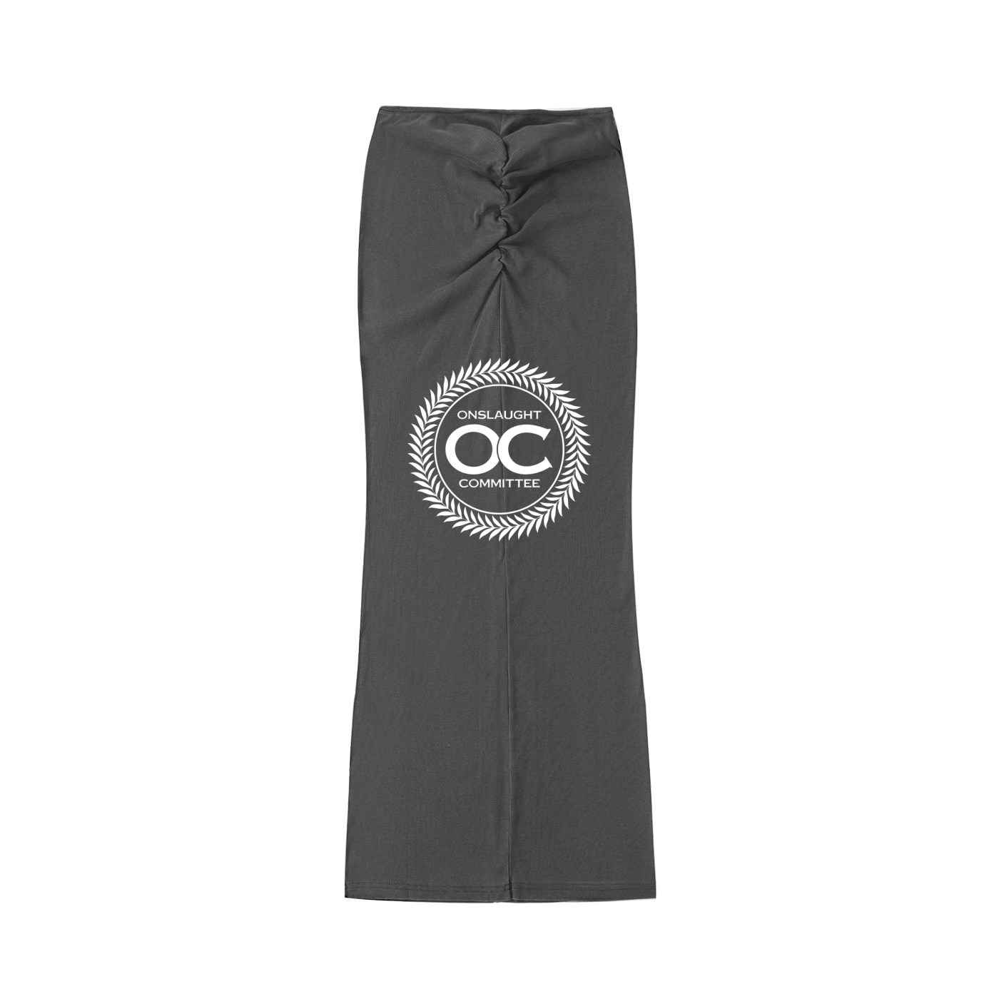 Dyed Washed Drawstring Maxi Skirt