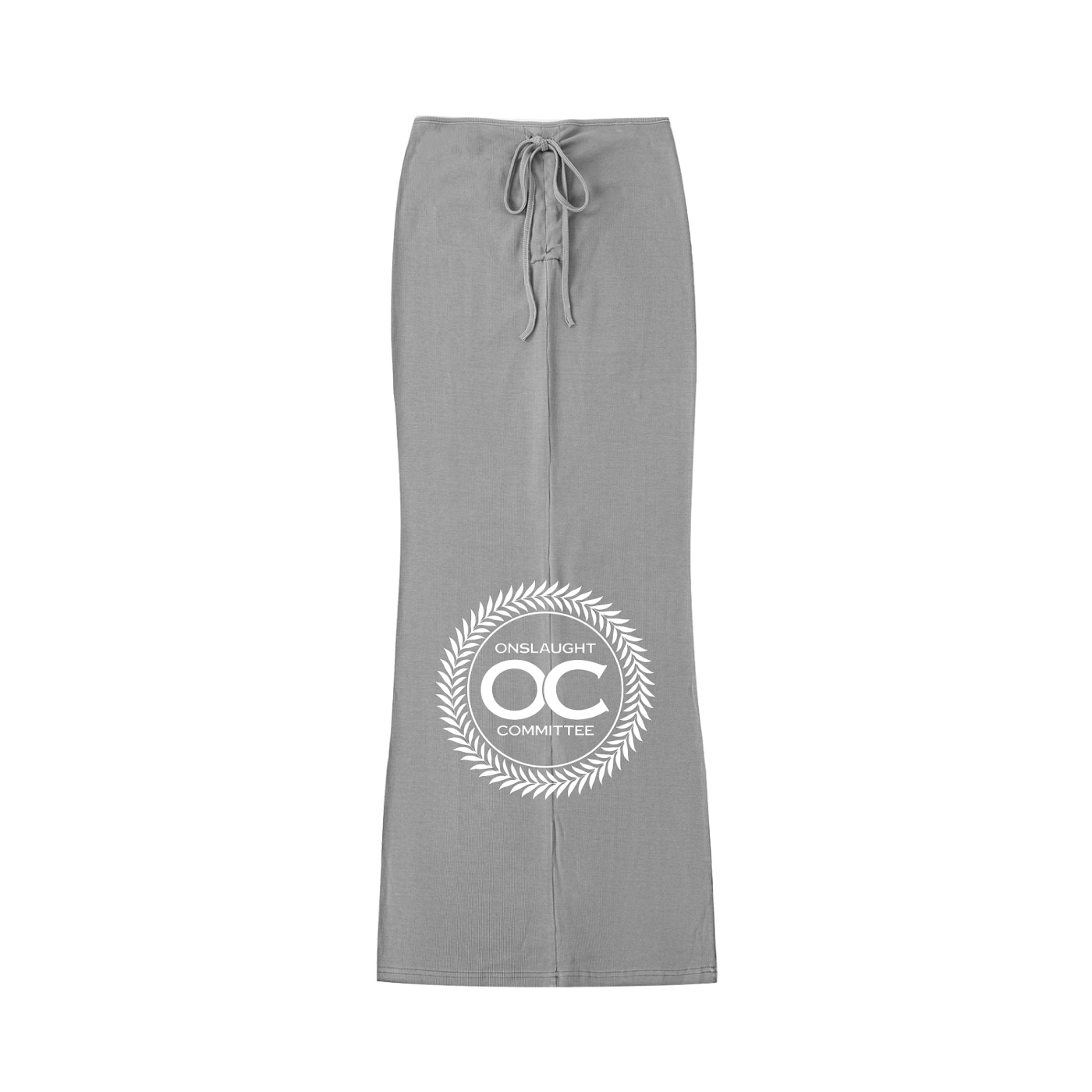 Dyed Washed Drawstring Maxi Skirt