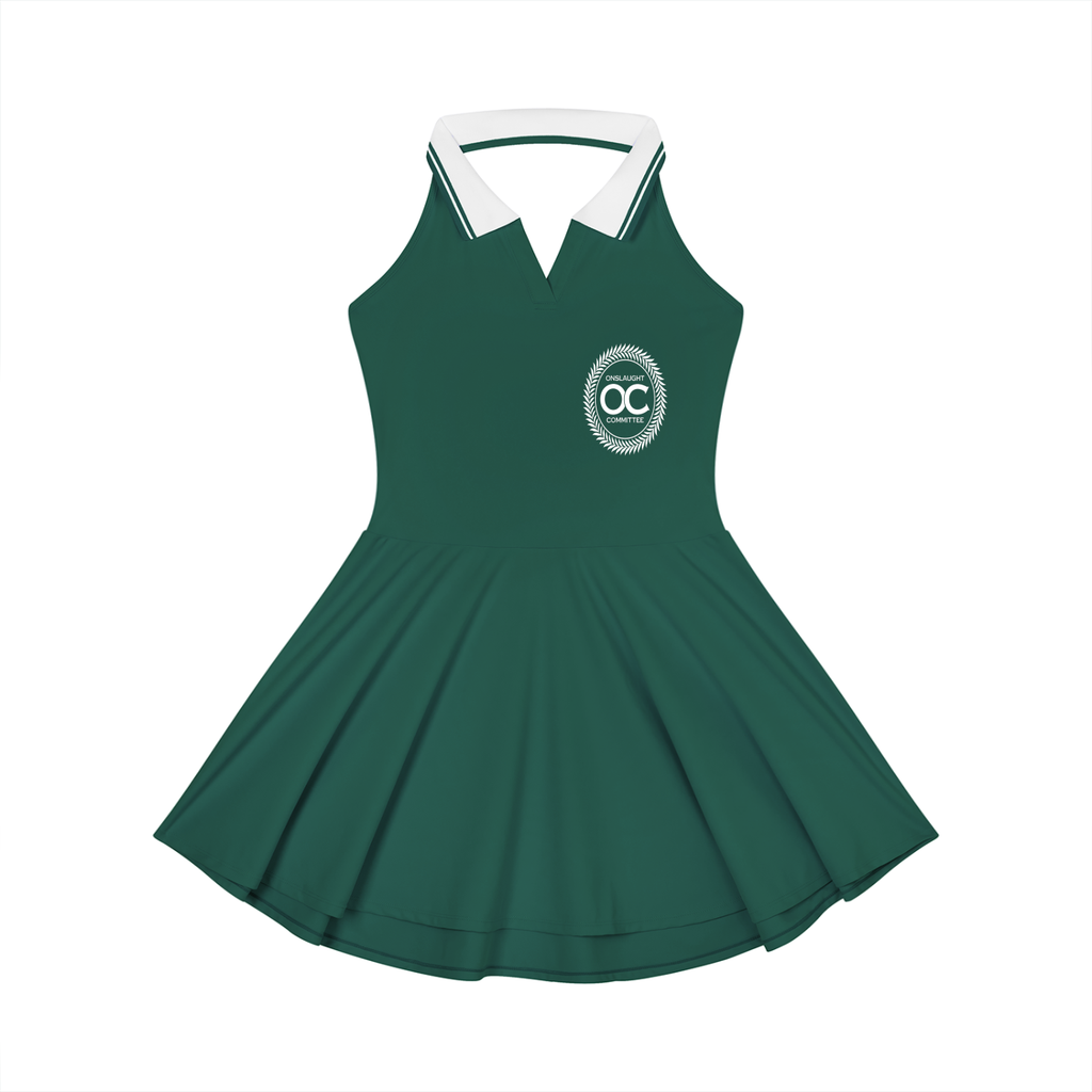 Women's Collared Halter A-Line Tennis Dress