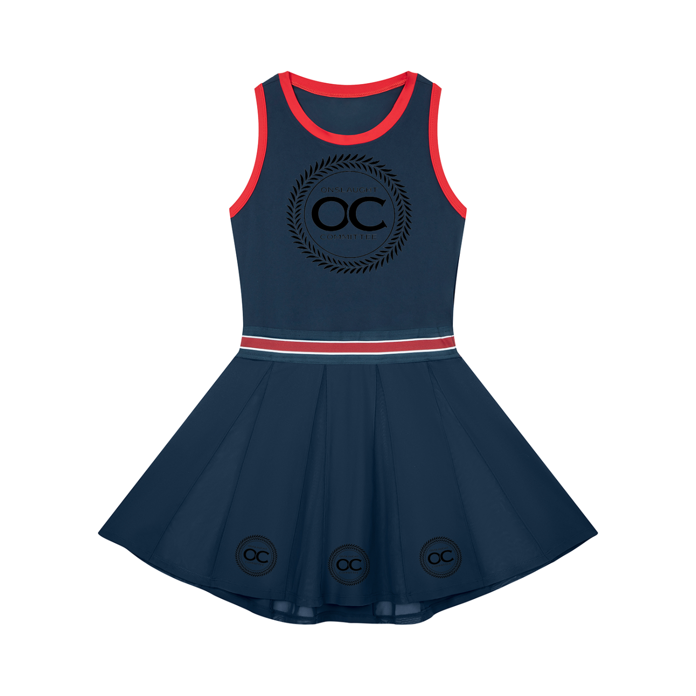 Women's Color Block A-Line Sleeveless Dress