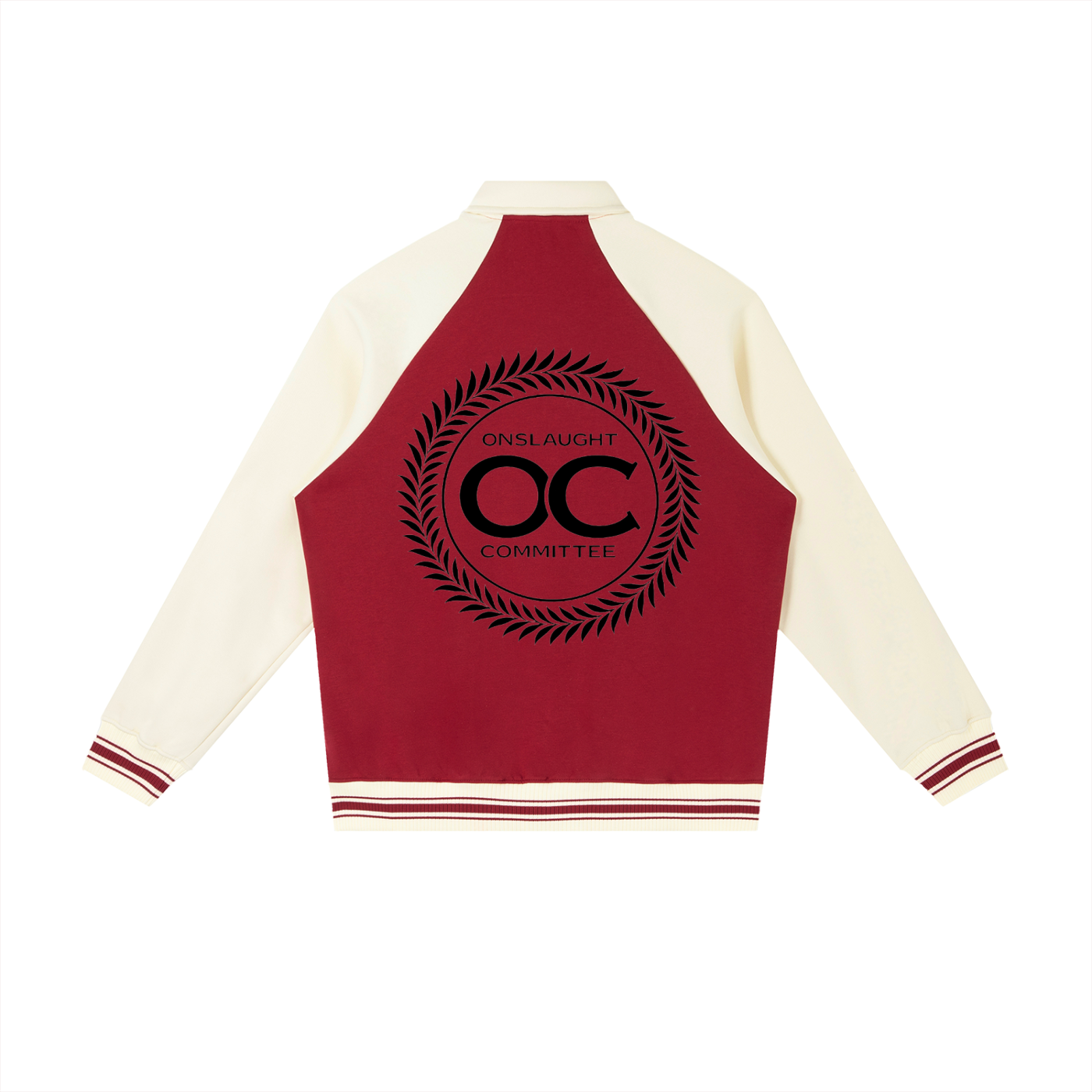 Contrast Raglan Sleeve Baseball Jacket