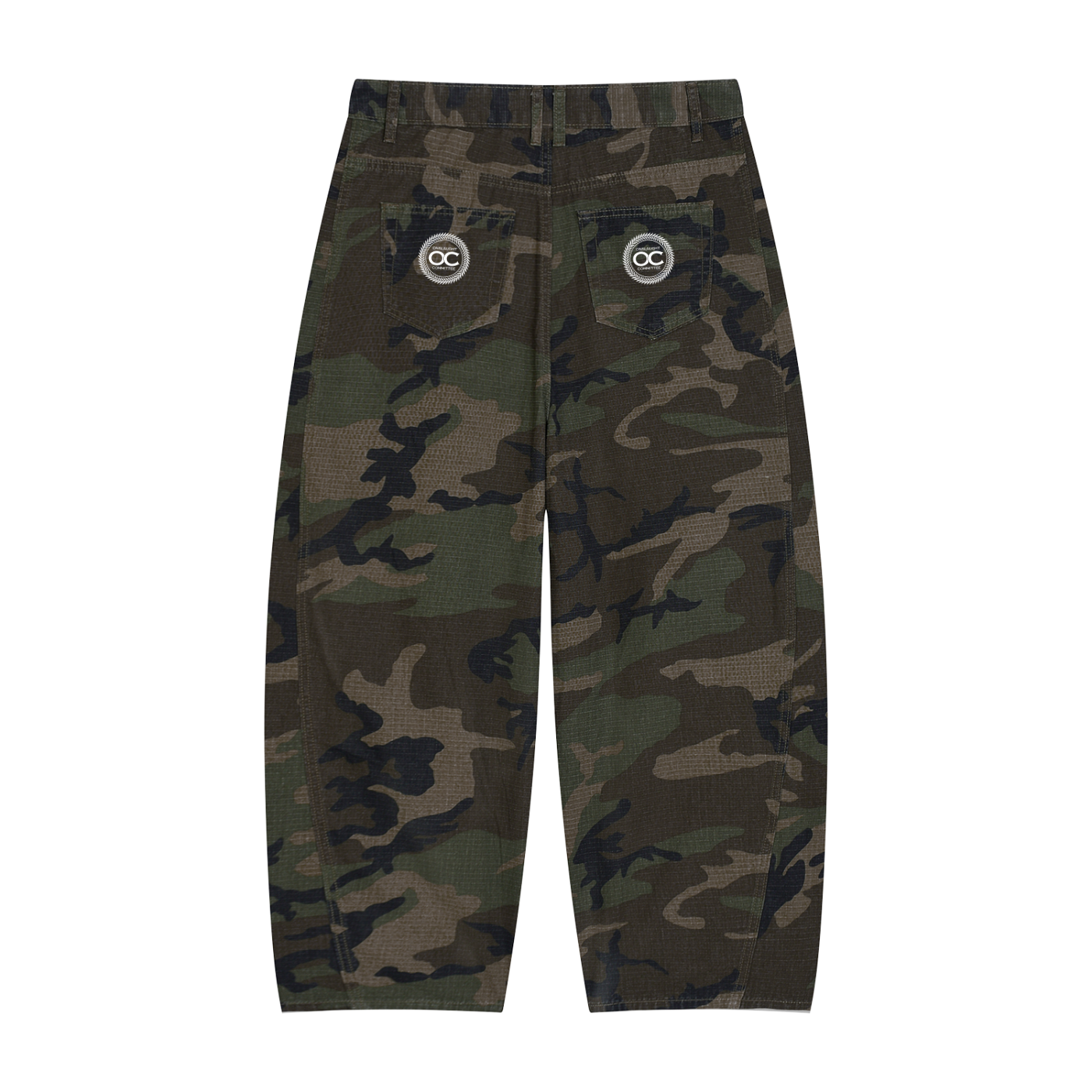 Men’s Camo Barrel Leg Cargo Pants