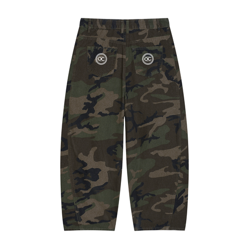 Men’s Camo Barrel Leg Cargo Pants