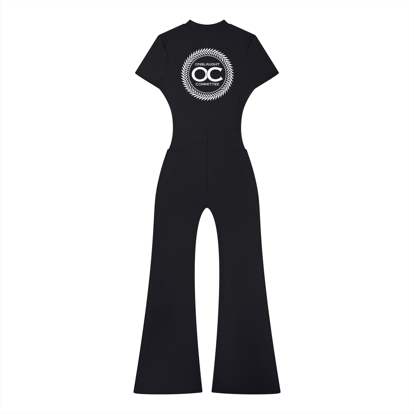 Women’s Tight Flared Leg Quarter-Zip Jumpsuit