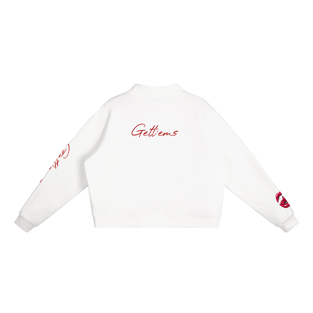 Essential Fleece Mock-Neck Crew Sweatshirt