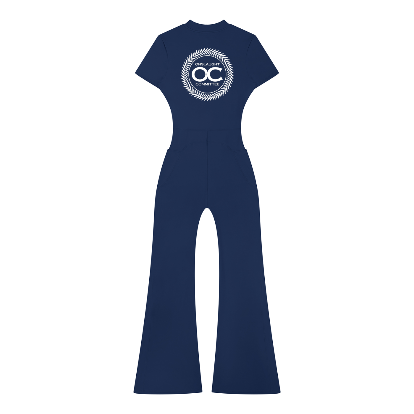 Women’s Tight Flared Leg Quarter-Zip Jumpsuit